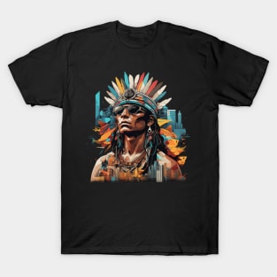 Urban Nahuatl Essence - Mēxihcah Pride High Contrast Streetwear T-Shirt